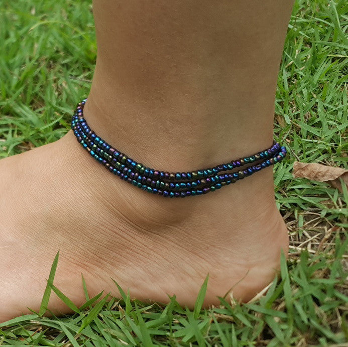 Purple ankle bracelet 2025