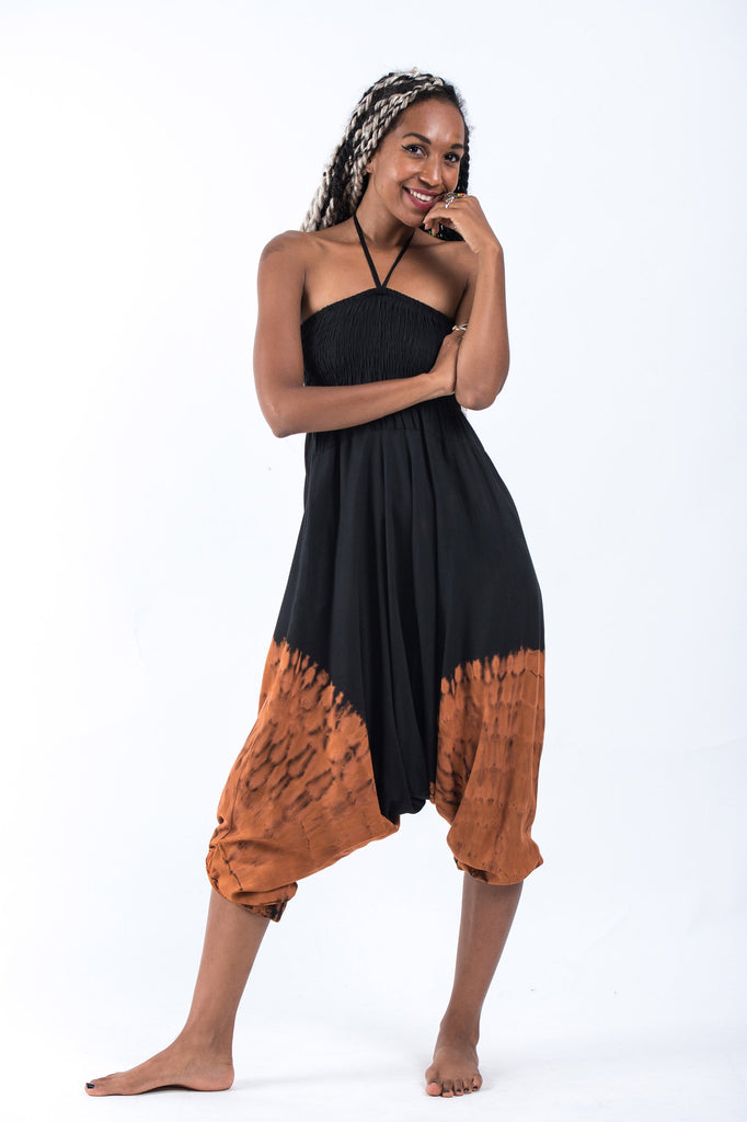 Tie Dye 2-in-1 Jumpsuit Harem Pants in Black 06